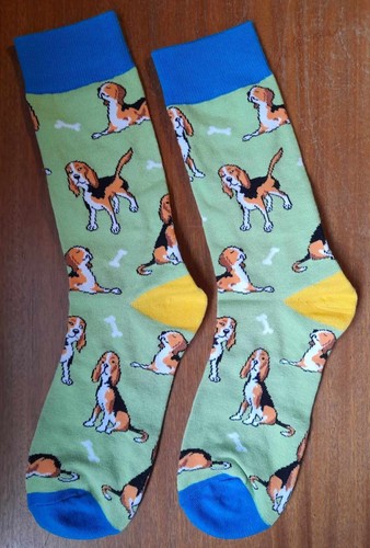 Novelty beagle socks hunting - beagle,