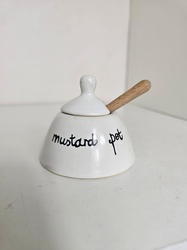 Vintage mcm mustard pot - vintage, with