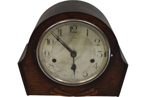 Wooden mantel clock vintage - wooden,