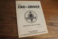 1966  Shelby Cobra 427 Brochure Rare Original, Car & Driver Reprint, + GT350