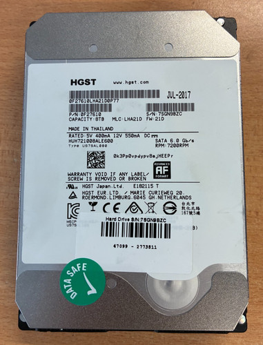 0f27610 huh721008ale600 hgst - 0f27610,