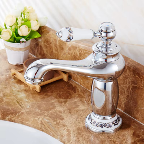 Retro european bathroom basin - bathroom,
