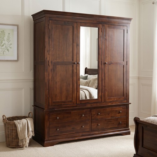 Triple wardrobe with mirror - triple,