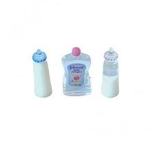 Dolls House Two Bottles of Milk and Baby Oil (D4232) - 1:12 Scale Miniatures