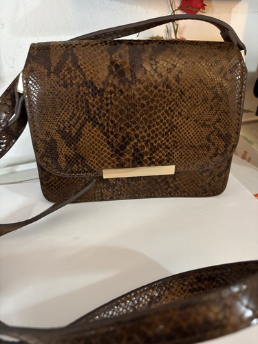 Brown snake print shoulder - print,
