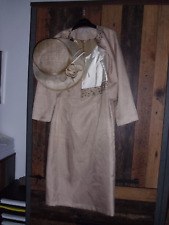 SMART LADIES MOTHER OF THE BRIDE CHAMPAGNE COLOUR JEWELLED OUTFIT SIZE 12