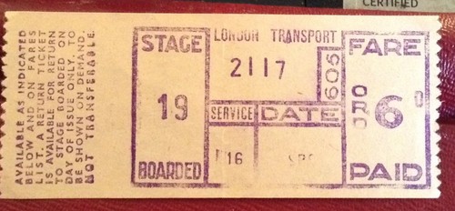 Bus tram ticket london - bus,