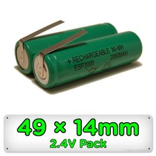 Replacement Shaver Battery for Philips Philishave Remington NiMH 49mm x 14mm