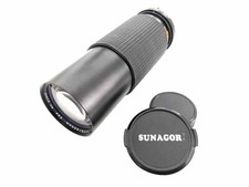 Sunagor 75-300mm f5.6 Auto Zoom Lens With Case Retro 35mm Film Photography Black