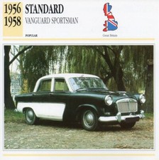 1956-1958 STANDARD VANGUARD SPORTSMAN Classic Car Photograph / Info Maxi Card