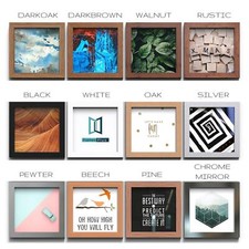 Square Picture Frame Photo Frame Poster Size Frame Black Oak White Pewter Walnut