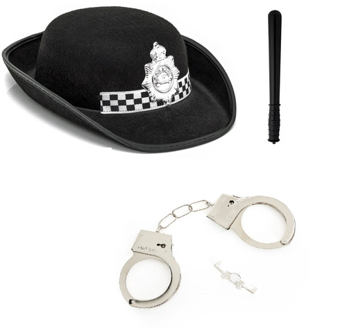 Black police woman - fancy, dress