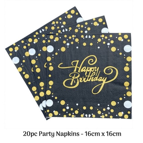 Black and gold birthday - gold,