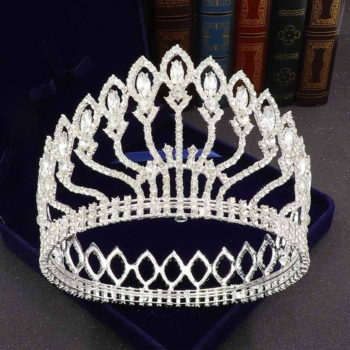 8cm tall pageant round crown - 9.8cm,