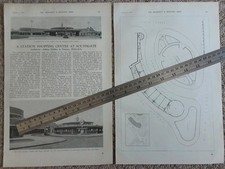 1933 Print Press Cutting Southgate London Underground Station Shopping Centre 