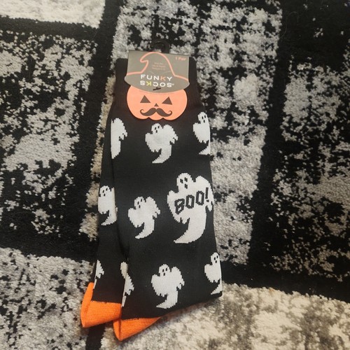 Mens funky socks ghosts black - mens,