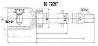 Inner joint right toyota - joint,