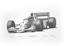 Senna’s Final Victory Adelaide 1993 hand signed print - artist Alan Stammers