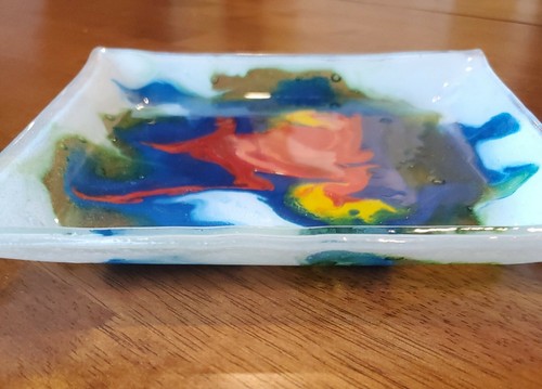 Vintage glass plate - vintage,