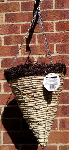 Flower hanging basket wicker - basket,