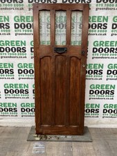 SOLID OAK FRONT DOOR LEADED