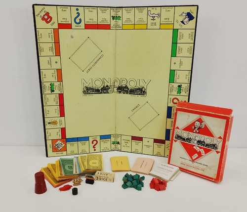 Vintage 1936 monopoly board - vintage,