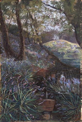 Rural scene antique oil - rural,