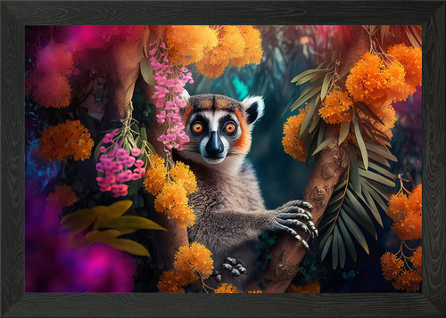 Lemur rain forest framed - rain,