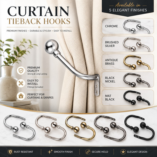 Crystal metal curtain hold - x,