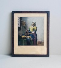 Johannes Vermeer The Milk Maid Vintage art.Vintage framed print