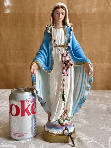 Virgin mary plaster statue - mary,