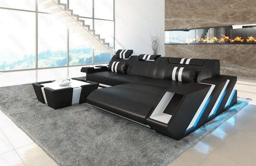 Sofa corner couch leather