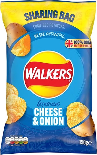 Walkers cheese onion - &, sharing