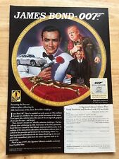 Vintage 1995 James Bond 007 Collector Plate Original Advert Advertising