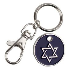 Star Of David Jewish £1 Supermarket Locker Trolley Token Keyring