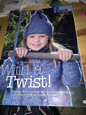 Child With A Twist Cable Jumper & Hat Set Knitting Pattern 1-12yr: Fiona McTague