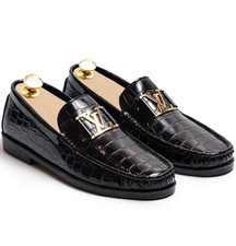 Handmade Black Moccasin Men