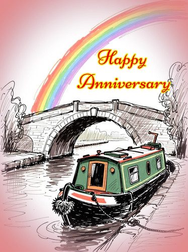 Anniversary card greeting - card,