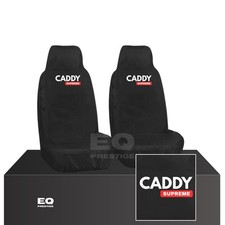 VW CADDY VAN ALL YEARS HEAVY DUTY FRONT SEAT COVERS PROTECTOR IN BLACK