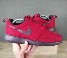 Rare Nike Roshe Run Gym Red / Burgundy Running Trainers Size UK 9 - 511881-660
