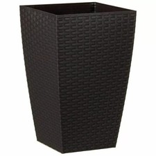 Brown Tall Square Plant Pot