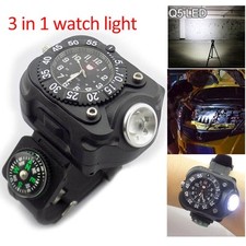 Tactical LED flashlight watch