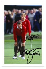 NICK FALDO & COLIN MONTGOMERIE Signed Autograph PHOTO Print GOLF Ryder Cup