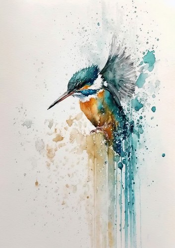 Kingfisher flying out a - flying, of