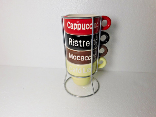 Stacked ceramic espresso - ceramic,