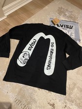 Evisu Mens Black Sweatshirt