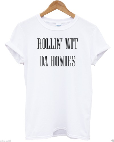 Rollin wit homies t shirt - wit, da