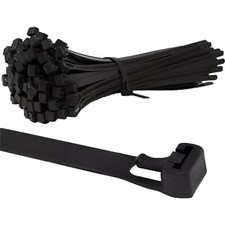 RELEASABLE REUSABLE CABLE TIES ZIP TIE CABLE TIDY WIRE NYLON WRAPS BLACK WHITE
