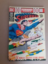 Superman No 252. Neal Adams Wrap Around Cover Art. 100 Pages. 1972 VG/F DC Comic