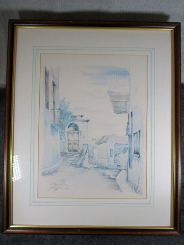 Lovely vintage framed lefkara - vintage,